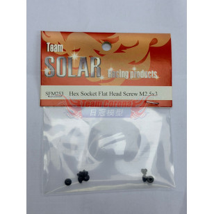 TEAM SOLAR HEX SOCKET FLAT HEAD SCREW (8PCS)  2MM / 2.5MM